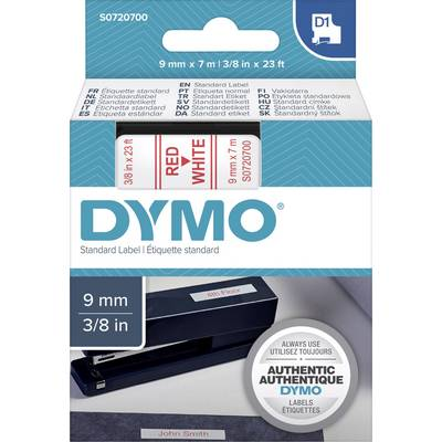 DYMO feliratozószalag D1, 9mm, fehér/piros, S0720700 (S0720700)
