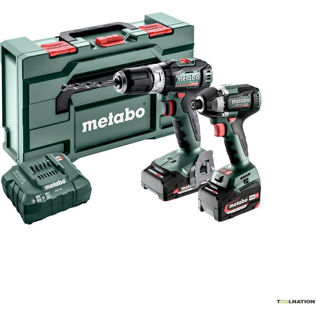 Metabo akkus gépszett SSD 18 LT 200 BL + SB 18 L BL 18V 1x2,0Ah és 1x5,2Ah Metabox kofferben (685199000)