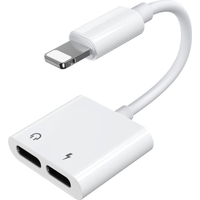 Audio Adapter Dual Lightning Joyroom S-Y104 (white) (6956116718985)