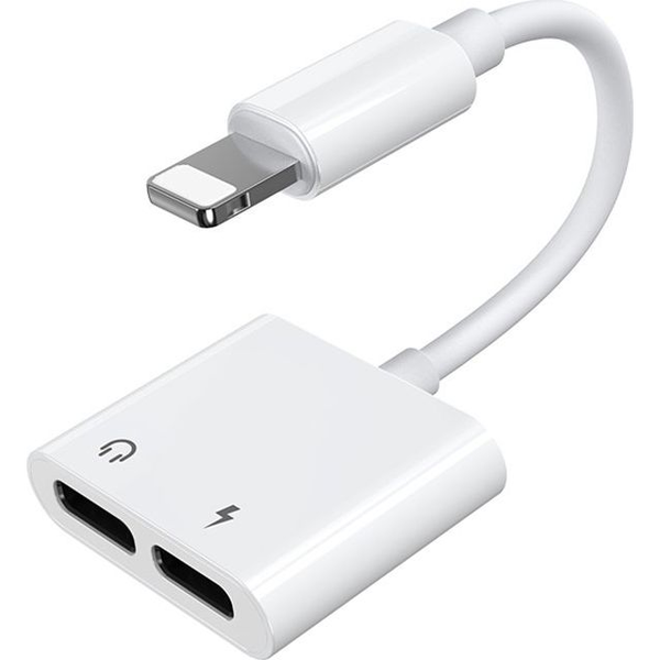 Adapter USB Joyroom S-Y104 Lightning - Lightning x2 Biały  (6956116718985)