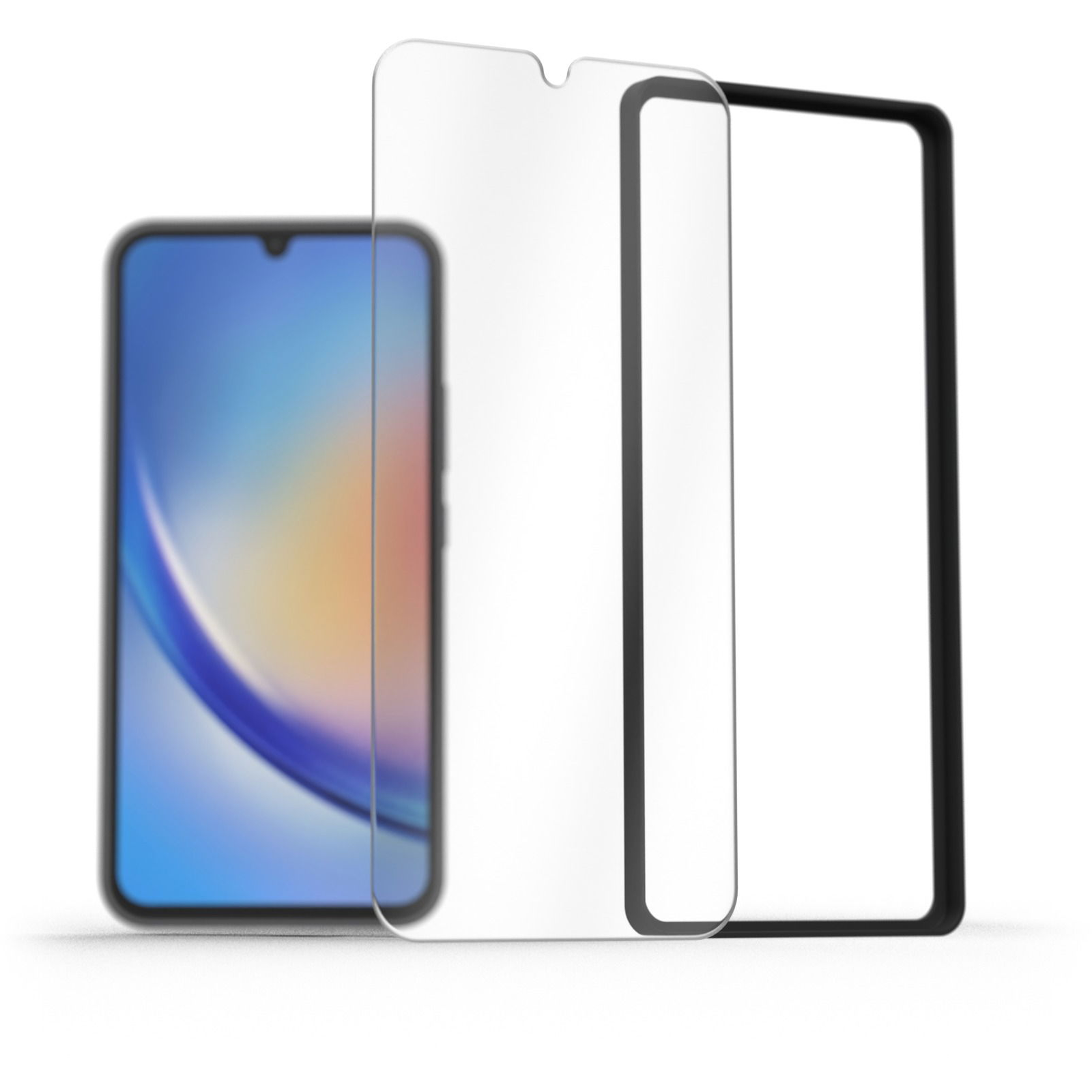 AlzaGuard 2.5D Glass EasyFit 2 Pack Samsung Galaxy A34 5G üvegfólia + felhelyező keret (AGD-EFG3)