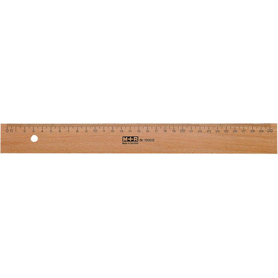 M+R Lineal Holz 30cm Buche Metalleinlage 1 Stück (719300000) (719300000)