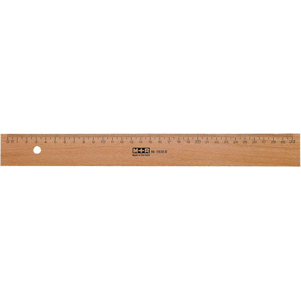 M+R Lineal Holz 30cm Buche Metalleinlage 1 Stück (719300000)