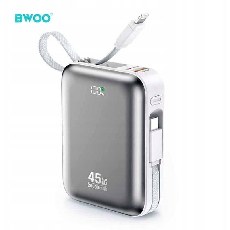 BWOO P78 PowerBank 20000mAh PD45W gyors töltéssel