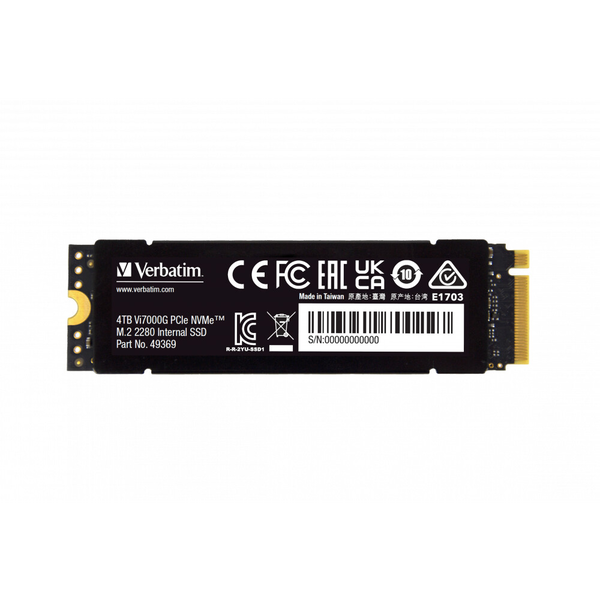Verbatim Vi7000G M.2 4 TB PCI Express 4.0 NVMe