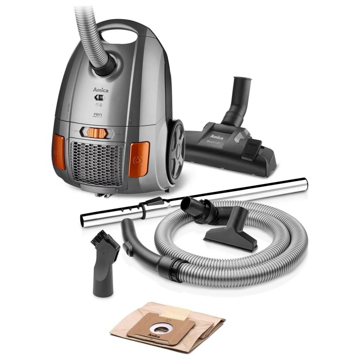 Amica VM 2061 Porzsákos porszívó 850 Watt - Szürke (VM2061)