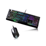 Комплект клавиатура с мишка MSI VIGOR GK30 COMBO, RGB, механична, гейминг, Clutch GM11, IT Layout, 6 зонов, RGB осветление ната, двузонов, RGB осветление на мишката, 5000 DPI, оптичен сензор