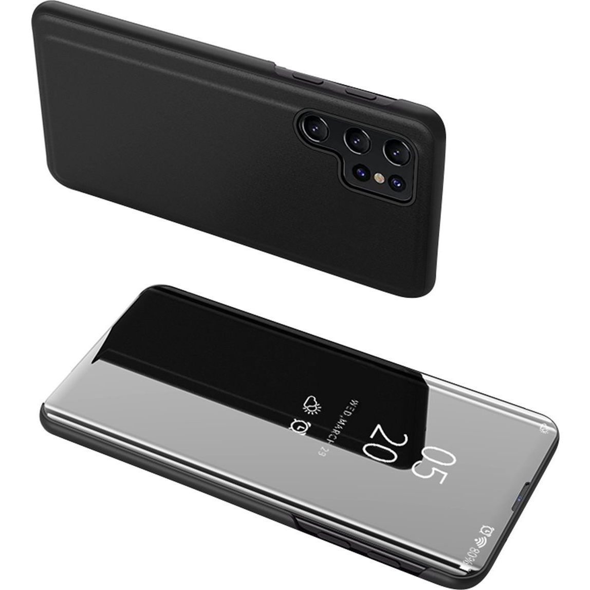 Gigapack GP-151406 Tok - Samsung Galaxy S24 (SM-S921), Asztali Tartós, Aktív Flip, Tükrös Felület, Fekete (9145576284124)