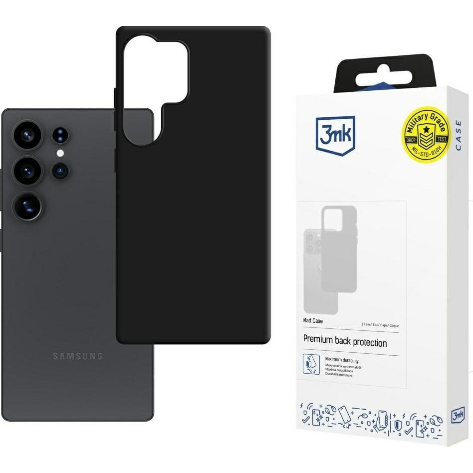 3mk Matt Case Samsung Galaxy S25 Ultra Telefon tok - Fekete (5903108611749)