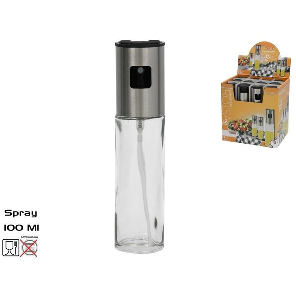 Stabilus Metāla eļļas izsmidzinātāja pudele 100 ml  18 x 4 3 x 4 3 cm  KITCHEN&GO 8445393535036 (8445393535036)