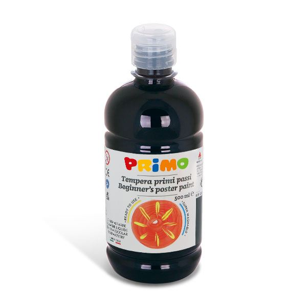 Primo 800 tempera 500ml fekete (202BR500800) (202BR500800)