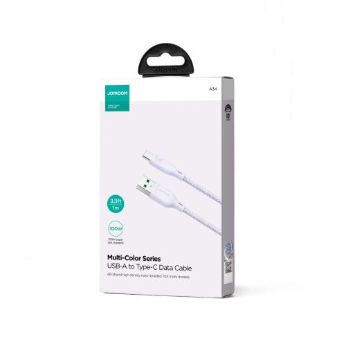 Joyroom Adatkábel Usb - Type-C, Cipőfüző, Lila