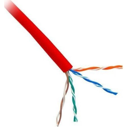 PLANET UTP CAT5E Összekötő Piros 305m KAB-UTP5E-L-PVC-RED (KAB-UTP5E-L-PVC-RED)