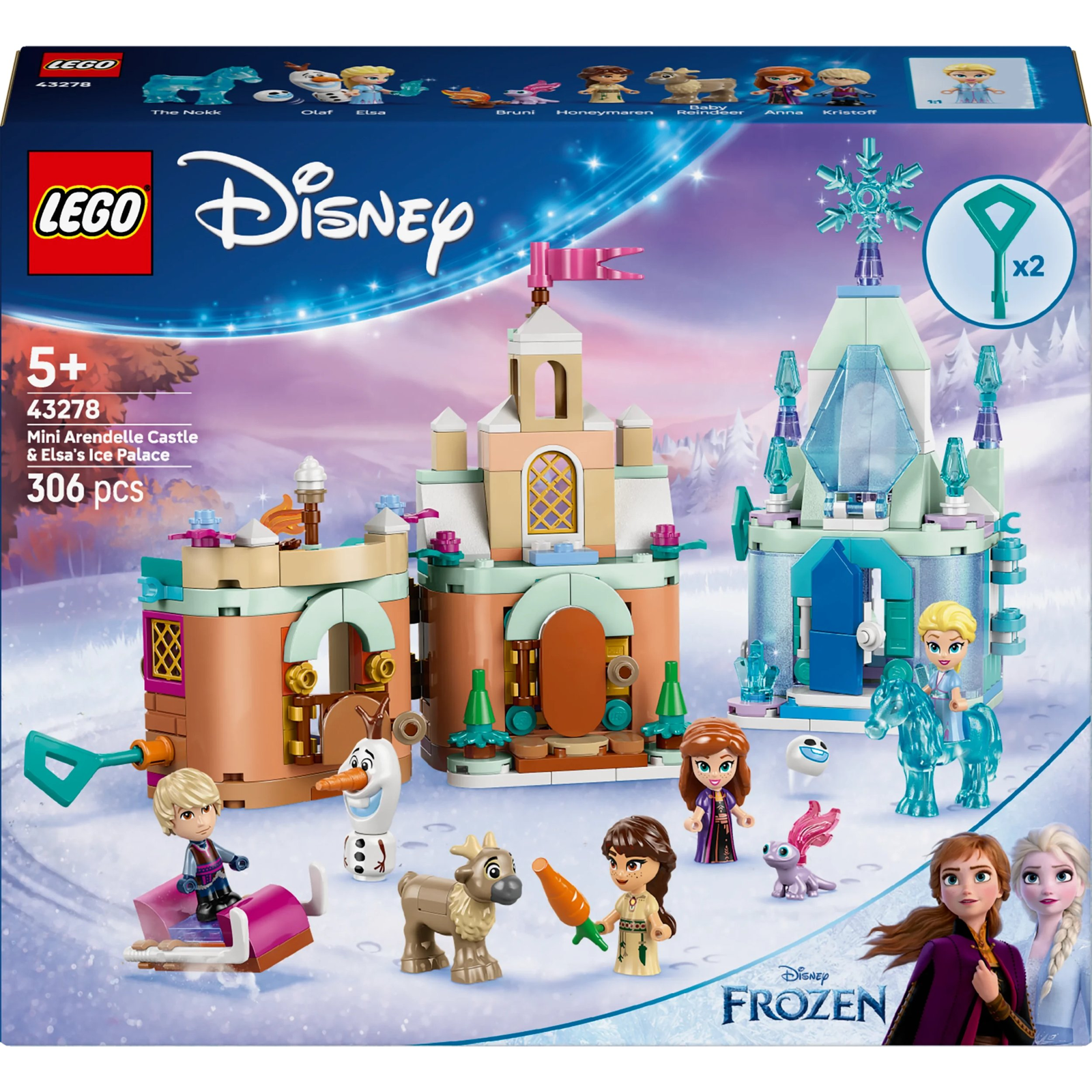 Sada LEGO Ľadové kráľovstvo 306 dielikov Miniatúrny hrad Arendelle