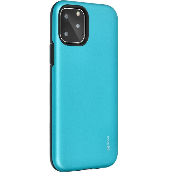 Huawei P40 Lite E, Husa din silicon, cu cadru din plastic, rezistenta medie la impact, Roar Rico Armor, albastru deschis (90754)