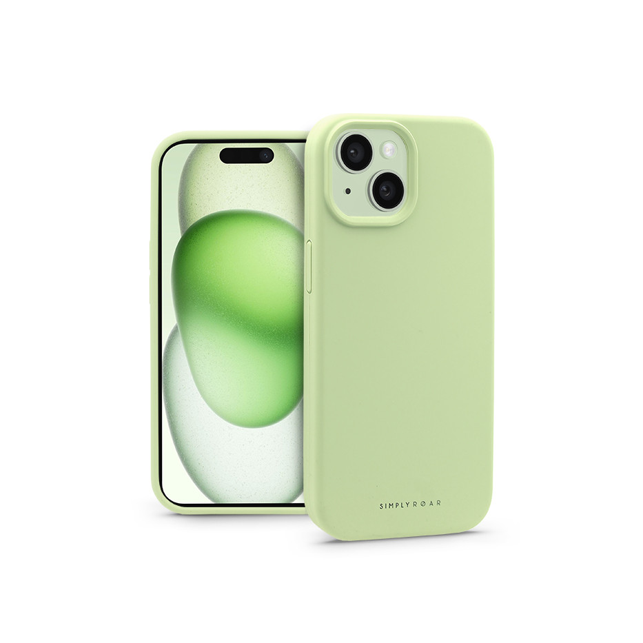Apple iPhone 15 szilikon hátlap - Roar Cloud Skin - zöld (KC0869)