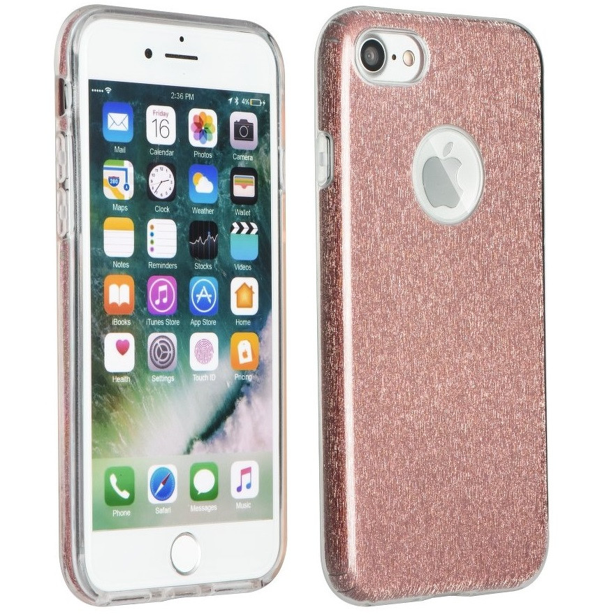 Huawei P40, Szilikon tok, csillogó, Forcell Shining, vörösarany (92411)
