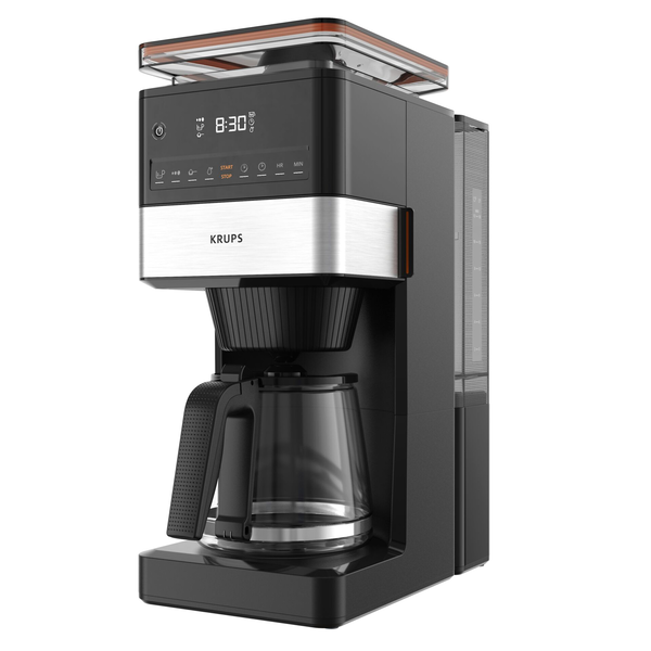 Krups KM 8428 Filteres kávéfőző beépített őrlővel 1000W - Fekete/Ezüst