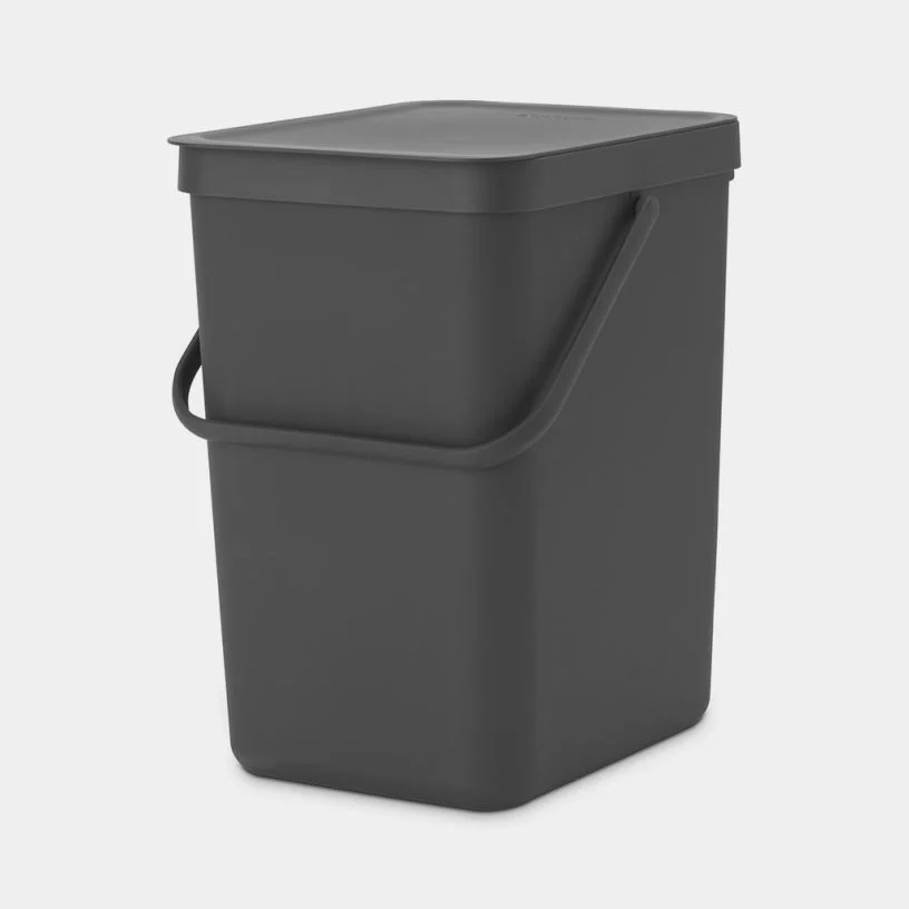 Brabantia Sort & Go Waste Bin 25 literes hulladékgyűjtő szemetes - Sötétszürke (129940)
