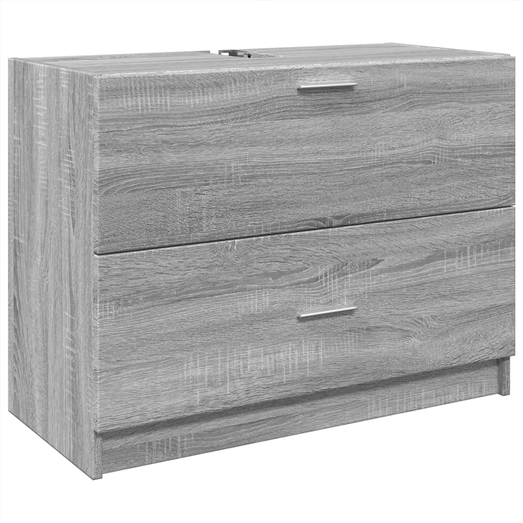 szürke sonoma színű szerelt fa mosdószekrény 78 x 37 x 59 cm (848120)
