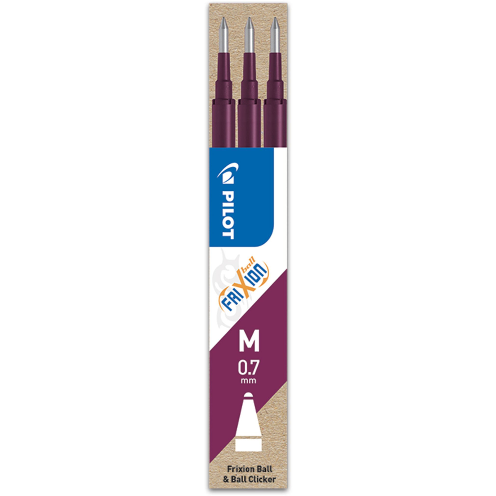 PILOT FriXion 07 / 0,35 mm, bordó - 3 darabos csomag (BLS-FR7-S3-WR)