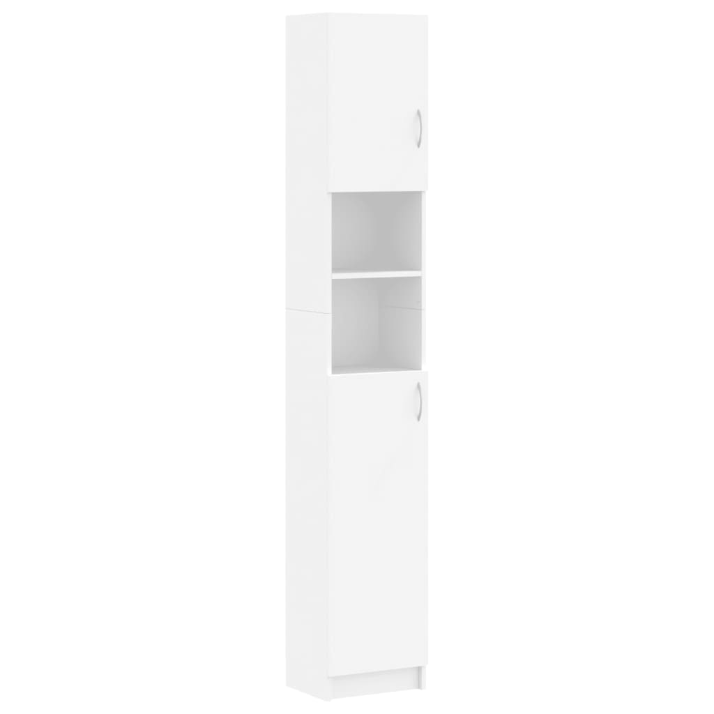 fehér forgácslap fürdőszobaszekrény 32 x 25,5 x 190 cm (802876)