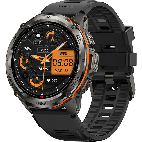 KOSPET T3 ULTRA Smartwatch, 1.43" AMOLED, GPS, 170 спортни режима, водоустойчив, телефонно обаждане, компас, висотомер