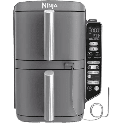 Ninja SL451EU AirFryer Emeletes Forrólevegős sütő 2x4,75L 2470 Watt - Szürke (SL451EU)