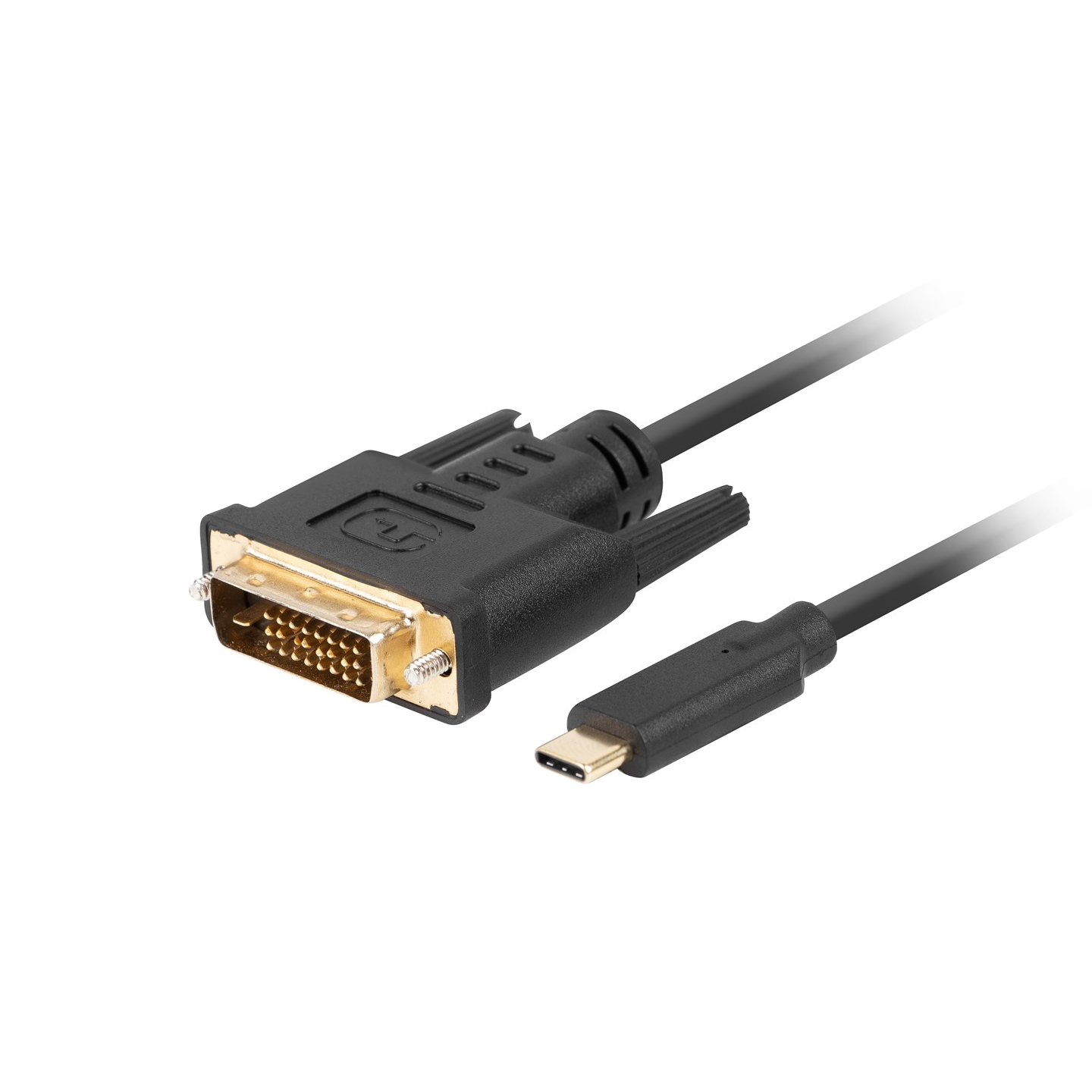 Lanberg CA-CMDV-10CU-0018-BK USB-C 3.2 - DVI-D Kábel 1.8m - Fekete (CA-CMDV-10CU-0018-BK)