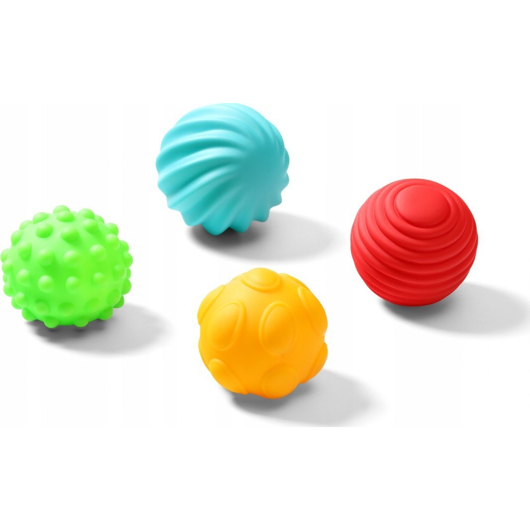 BABYONO Érzékszervi Labdák 4 db, 6m+ (ON-3581)