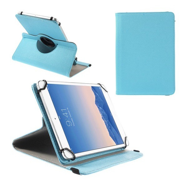 Tok álló, bőr hatású (FLIP, asztali tartó funkció, univerzális, 360°-ban forgatható, 9-10