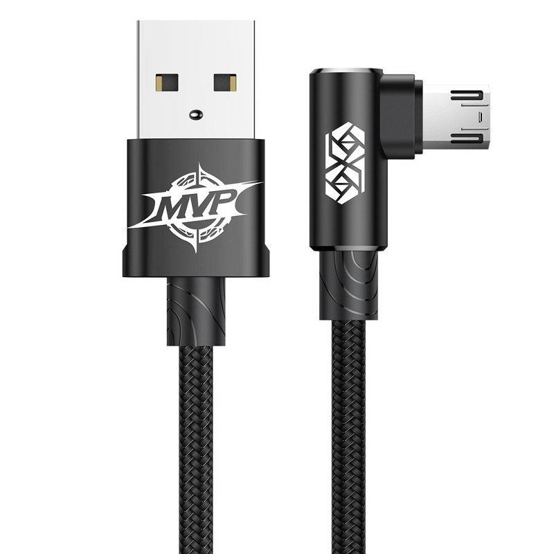 Baseus MVP USB-Micro USB ferde kábel, 1,5A, 2m, fekete (CAMMVP-B01) (CAMMVP-B01)