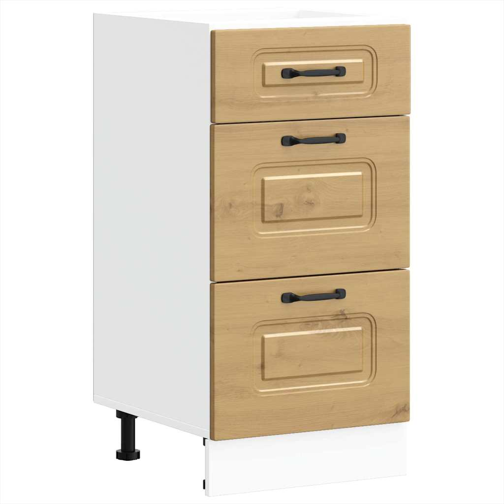 Konyhai alapszekrény Kalmar kézműves tölgy műszaki fa (854249)