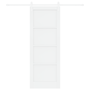 Csúszóajtó Szerelvénnyel Fehér 78x211 cm Tömör Fenyő