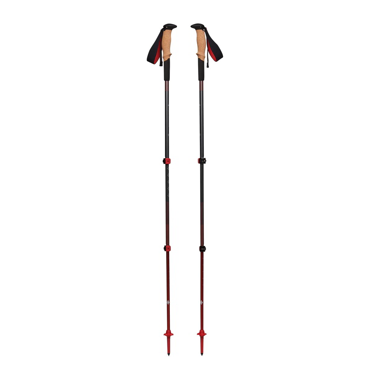 Black Diamond Pursuit Shock Túrabot - Szürke/Piros (100-140cm) (BD1100689482M_L1)