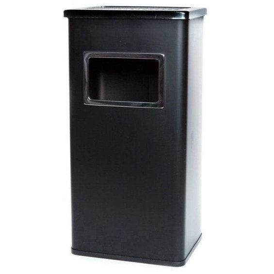 SQUARE TRASH BIN WITH ASHTRAY T-F5617M