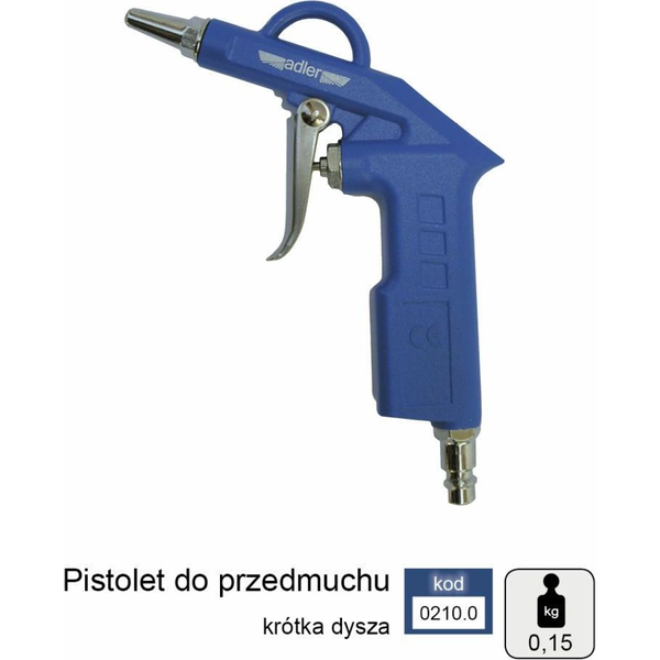 Ofukovací pistole Adler 0210.0 modrá