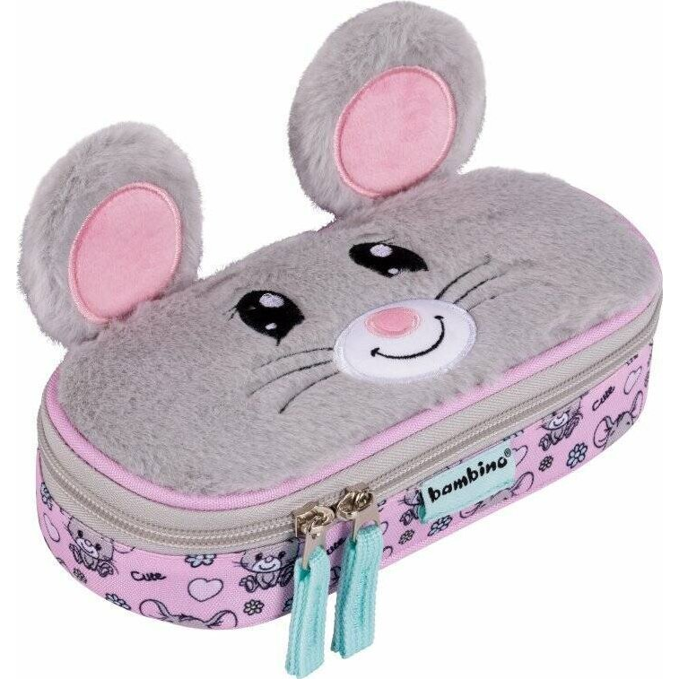 Majewski Egérkés Szőrmés Ovális Tolltartó - Bambino (5903235663789)