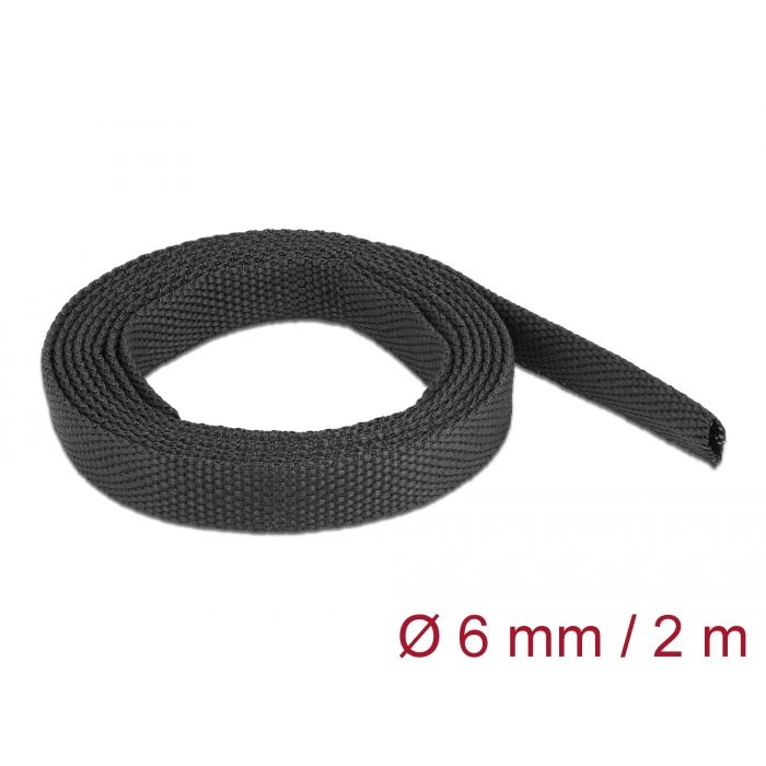 Delock hőre zsugorodó cső 2m x 6mm fekete (20791) (delock20791)