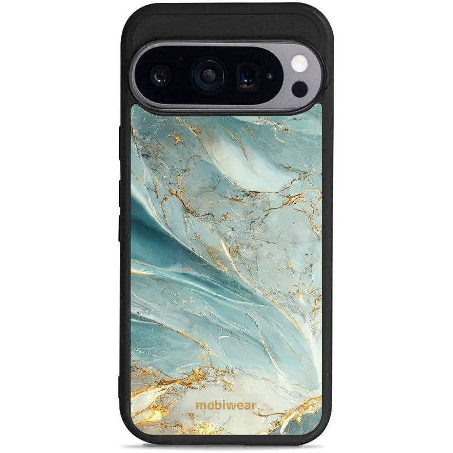 Mobiwear Glossy Glossy for Google Pixel 9 - Greenish Marble (5907861288859)