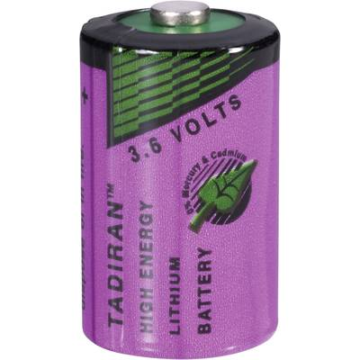 1/2 AA lítium elem, 3,6V 1100 mAh, 15 x 25 mm, Tadiran SL750/S