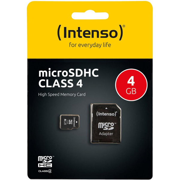 SD MicroSD Card  4GB Intenso inkl. SD Adapter (3403450)