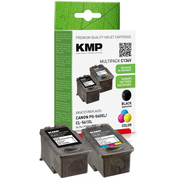 KMP Canon PG-560XL/CL-561XL Мултипак с 2 броя касети с мастило
