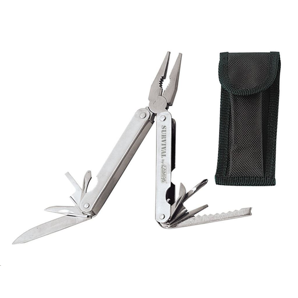 Kapesní nůž multitool 15 v 1 nerezová ocel Survival