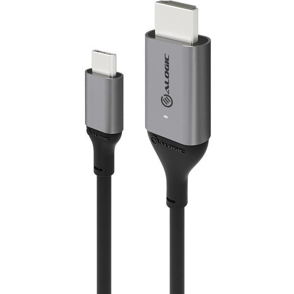 ALOGIC ULCHD01-SGR adaptador de cable de vídeo 1 m HDMI tipo A (Estándar) USB Tipo C Negro, Gris
