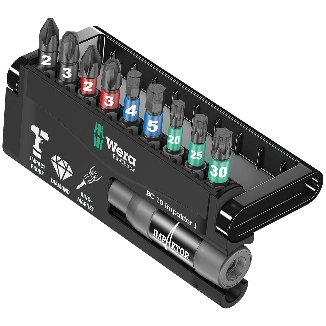 Wera Bit-Check 10 Impaktor 1 Bit Fej készlet (10 darab / csomag) (05057680001)