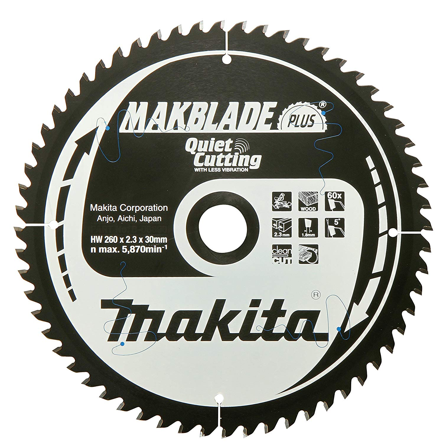 Makita 260mmx30x60Z Körfűrészlap fához (B-32524)