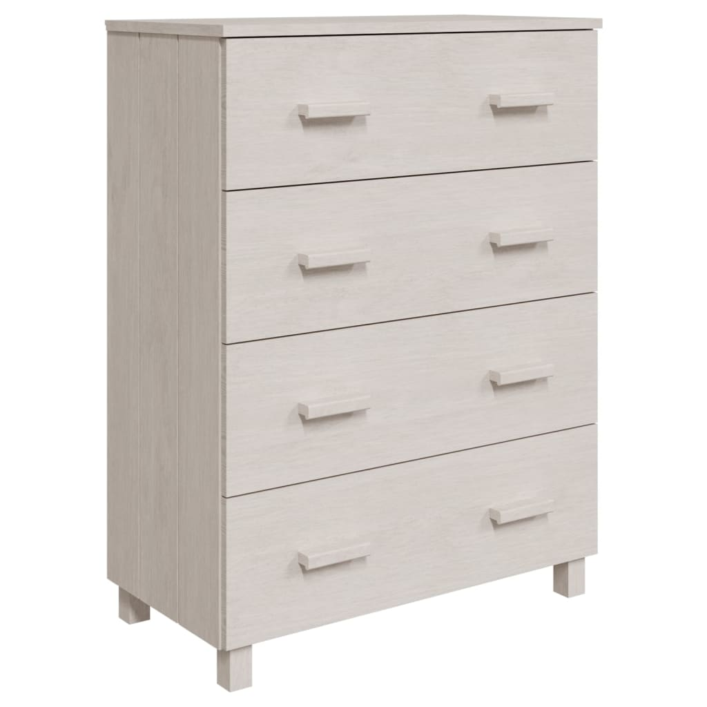 HAMAR fehér tömör fenyőfa tálalószekrény 79 x 40 x 103,5 cm (340425)