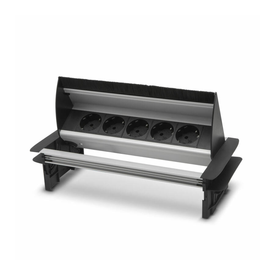 Delight 20448 5 aljzatos elosztó 1.5m - Fekete/Ezüst (20448)