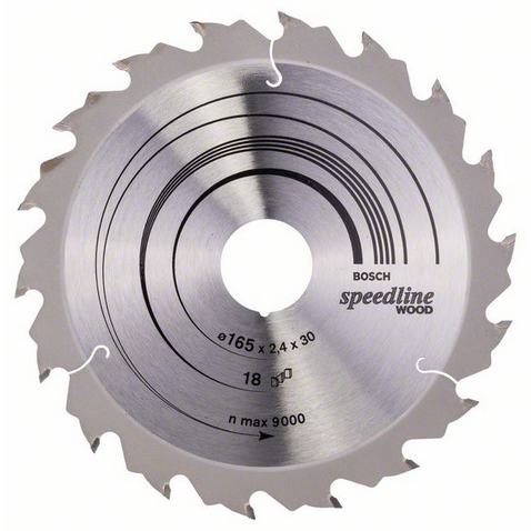 Bosch PRO Wood körfűrészlap, 165x2,2x30 mm 18 fog, kemény fa, rétegelt lemez, forgácslap